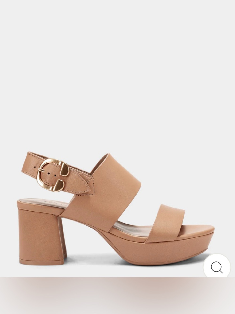Aerosoles Camera Comfortable Women's Platform Sandal in Nude Leather size 10